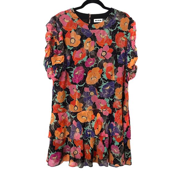 RIXO Dion Glittered Tiered Mini Dress Sz 3XL - Picture 2 of 5